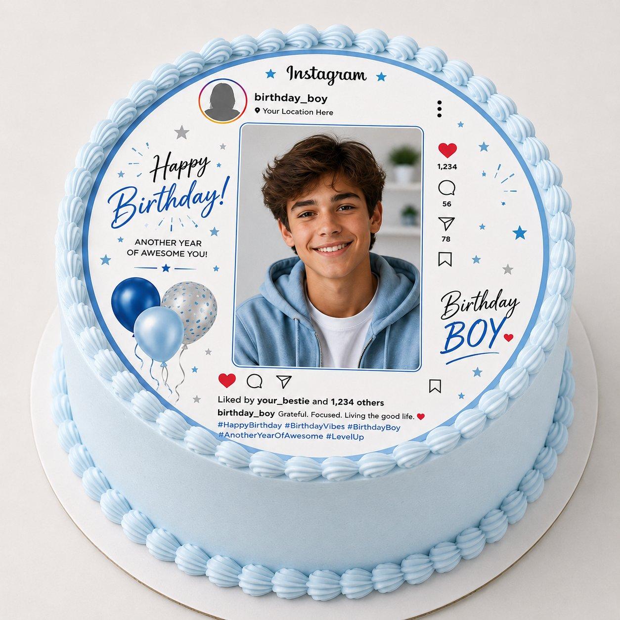 Instagram-style birthday toppers