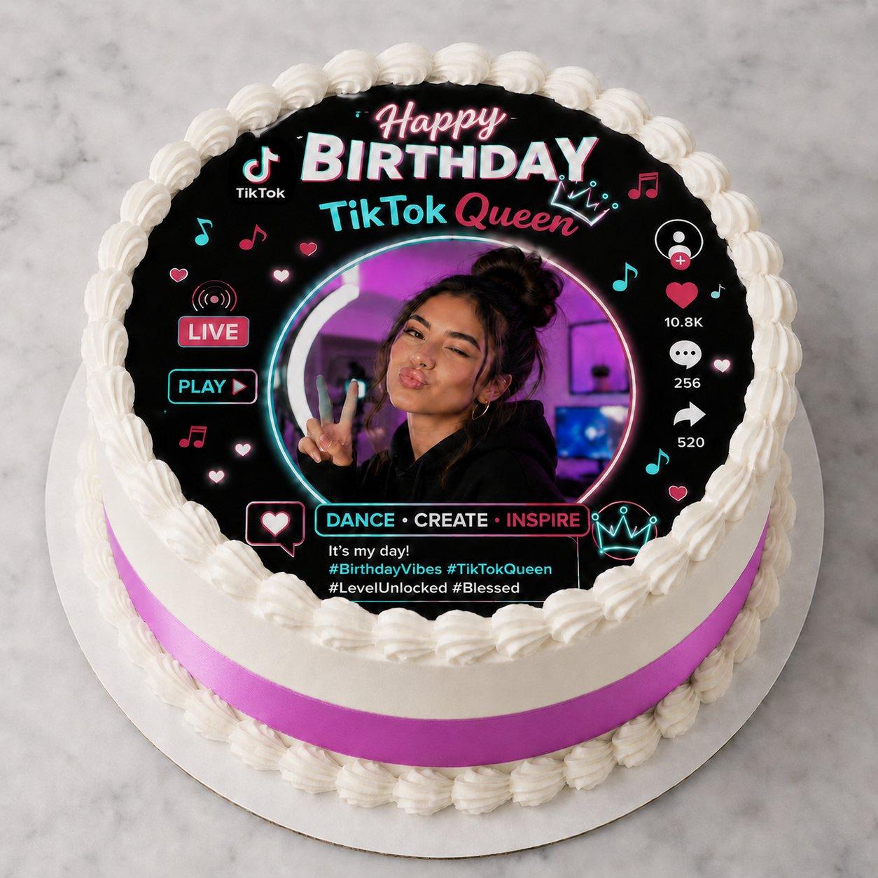 TikTok-style birthday toppers